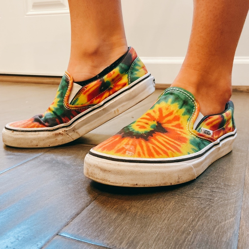 Tie Dye Slip On Vans
